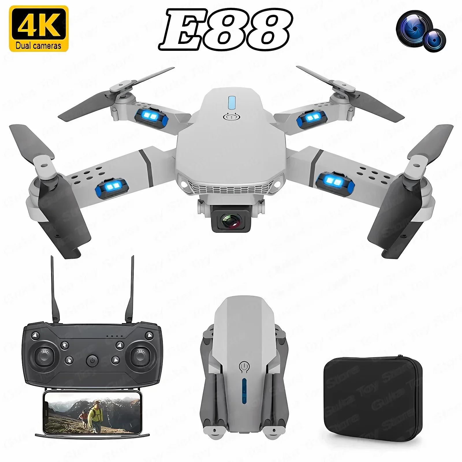 E88 Pro WIFI FPV Drohne Weitwi – Drone E88 Rc Quadcopter Bewertung und Preis